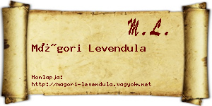 Mágori Levendula névjegykártya